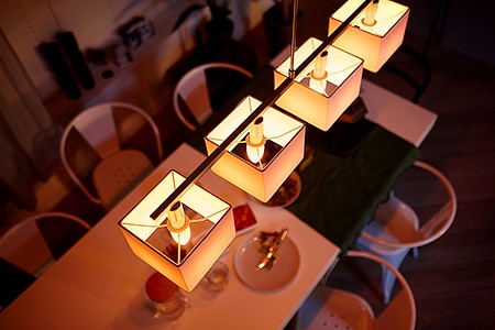 Bring your candle-lit dinner into the 21st century with the new Philips Hue  E14 candle! - Philips Lighting