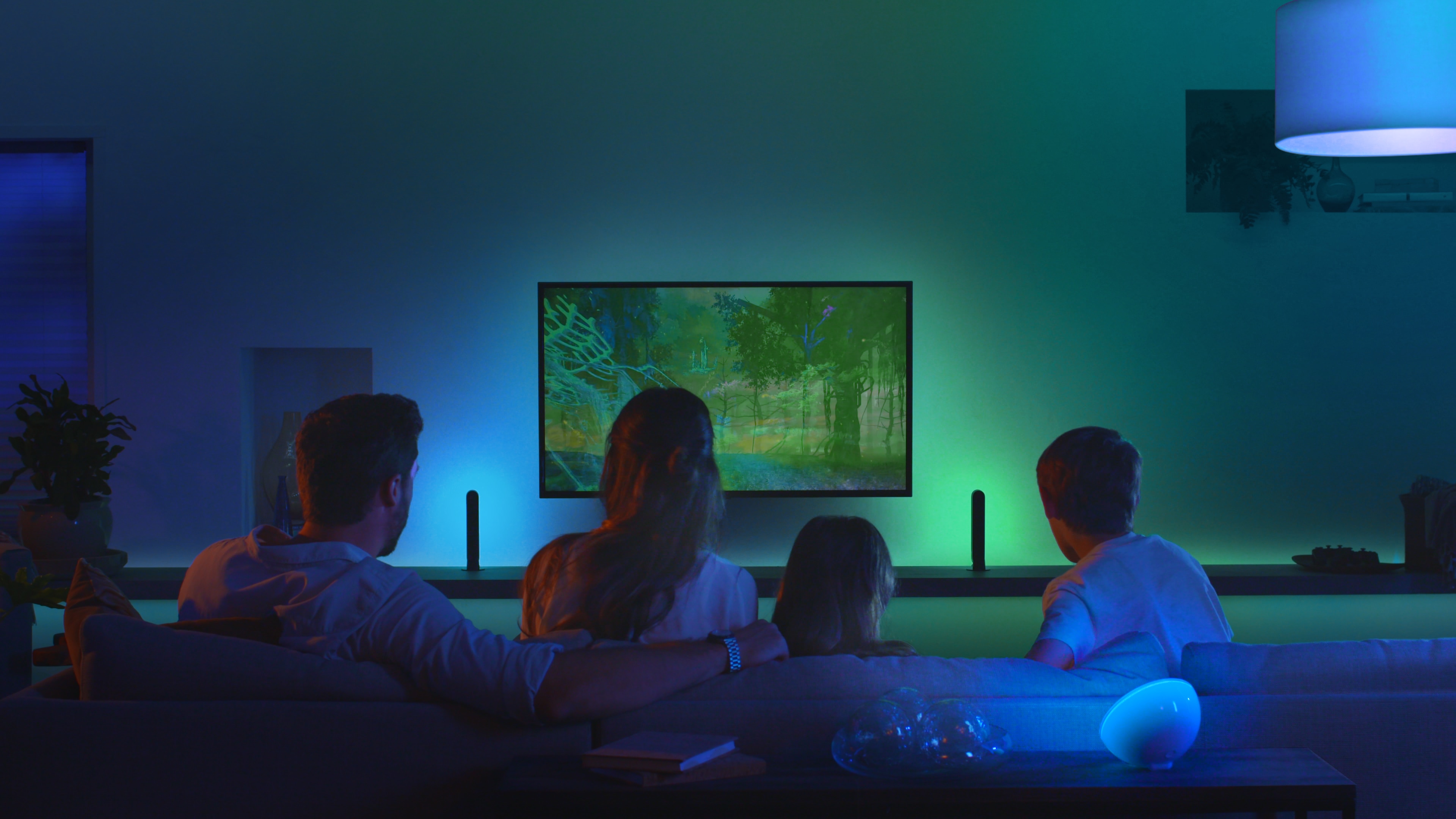 Grab the popcorn! Take your home entertainment to the next level with the  Philips Hue Play HDMI Sync Box