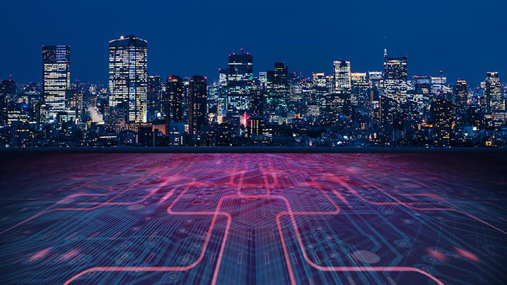 City smarter skyline