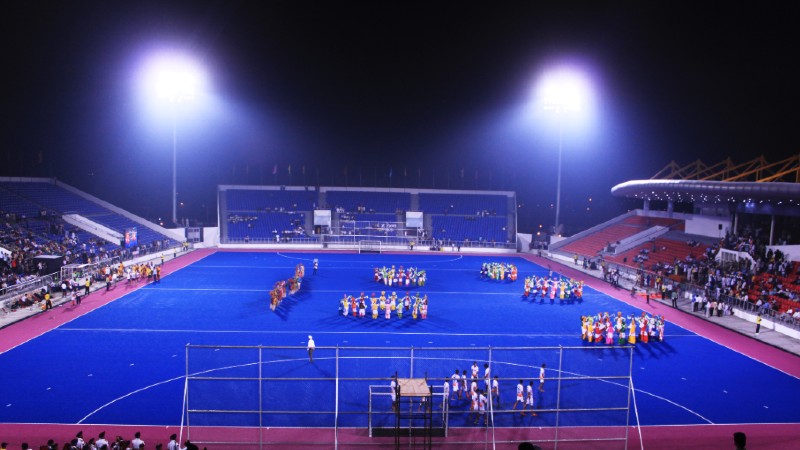 View of the International Hockey Stadium, Mohali
